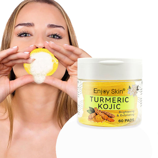 Turmeric Kojic Acid Cleansing Pads – Brightening Exfoliating Face Pads (Jar of ~60), view 2