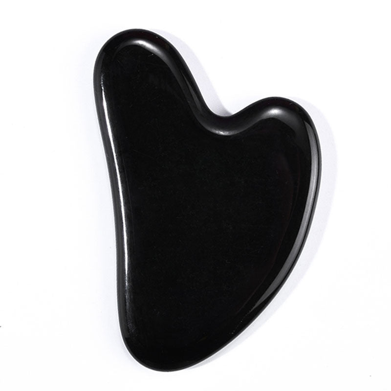 Natural Jade Gua Sha Tool – Heart-Shaped Facial & Body Massage Stone