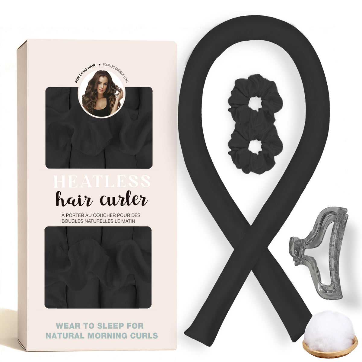 No-Heat Satin Hair Curler Set – Heatless Waves & U‑Shaped Curls, view 42