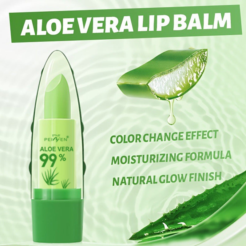 Moisturizing, waterproof, and color-changing aloe vera lipstick