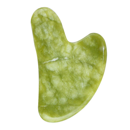 Natural Jade Gua Sha Tool – Heart-Shaped Facial & Body Massage Stone