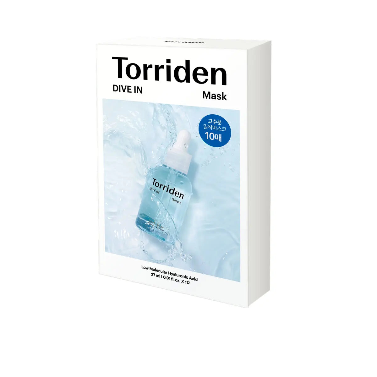 Torriden DIVE-IN Hyaluronic Acid Facial Sheet Masks 10pcs,Thin & Skin-Conforming,Deeply Moisturizing,K-Beauty,Korean Makeup