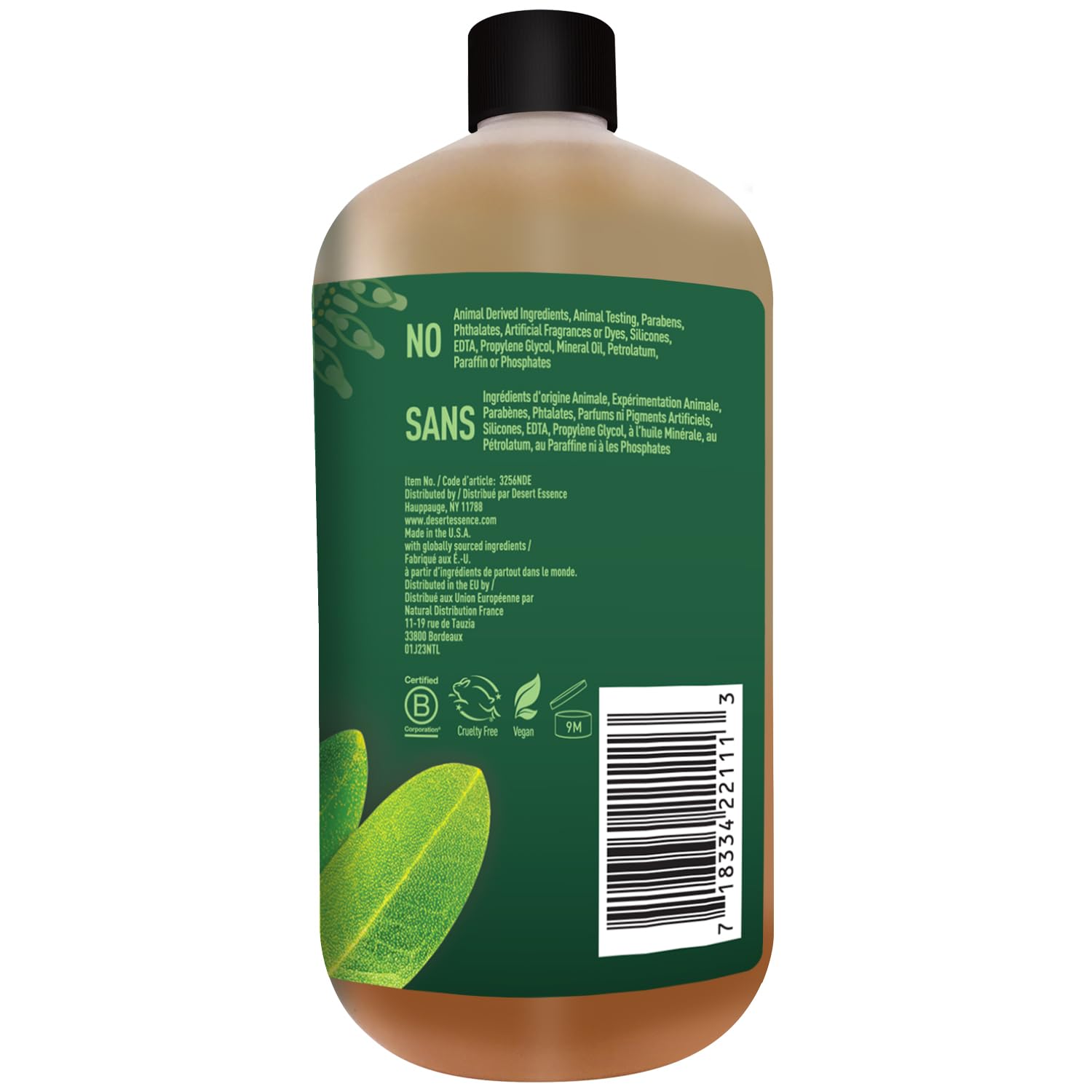 Desert Essence Organic Facial Cleanser with Tea Tree Oil, Castile Soap, and Coconut Oil - Ideal for Sensitive and Oily Skin, Vegan and Cruelty-Free, 32 Fl Oz