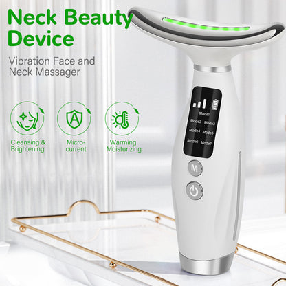 Face and Neck Massager – 7 Colour LED Light & Lymphatic Drainage