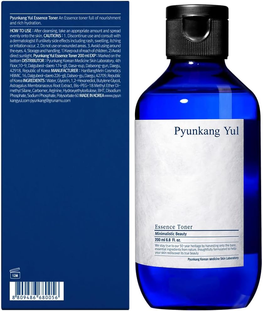 Pyunkang Yul PKY Essence Toner - Deep Hydration Facial Toner with Highly Concentrated Formula, Minimal Ingredients, and Zero Irritation - Korean Skincare (6.8 Fl. Oz, 200ml)