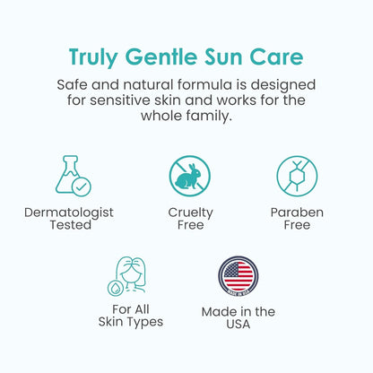 Trukid Easy On Mineral Sunscreen SPF 50 - Natural Non-Toxic Zinc Oxide Sunblock for Children and Infants, Unscented, Sensitive Skin Formula, Travel Size 3.4 Oz, FSA Eligible