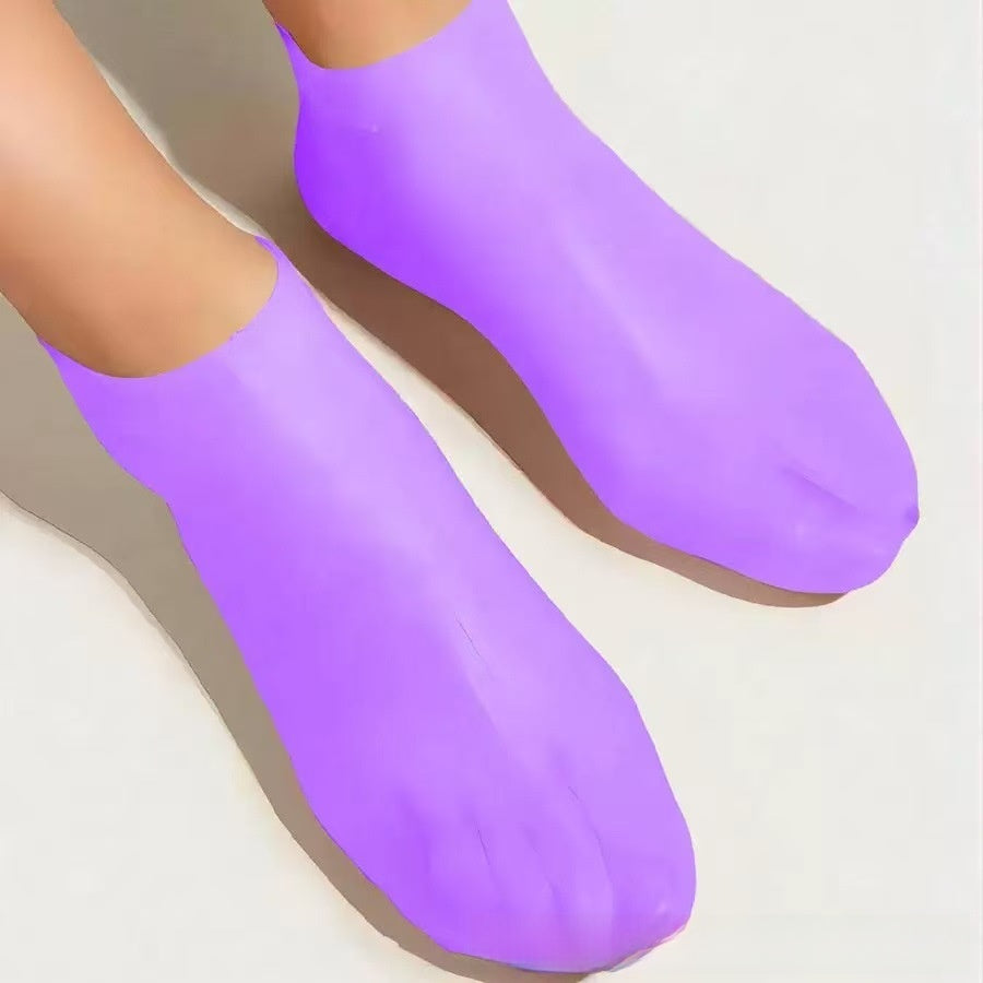 Silicone Moisturizing Heel Socks – Reusable Anti-Crack Foot Sleeve, view 7