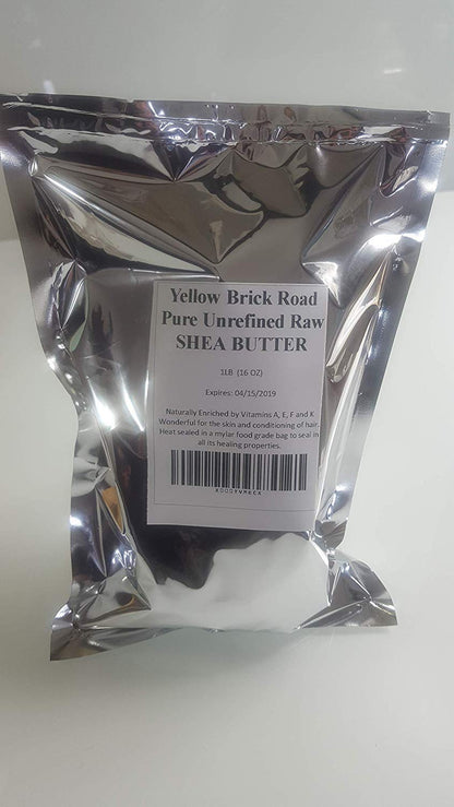 100% Pure Unrefined Shea Butter - Grade A Ivory, 1 Pound (16 Oz)