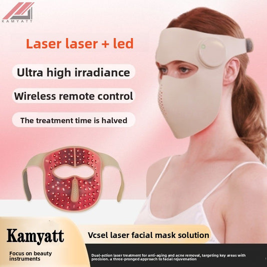 Laser Red & Blue Light Therapy Beauty Mask – LED Face Device