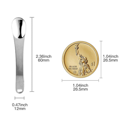 4-Pack Professional Metal Makeup Spatula Set - Mini Spoons and Beauty Scoops for Facial Cosmetics and Face Masks (Silver & Gold)