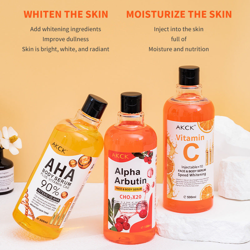 Brightening Facial Essence with Vitamin C & AHA. Hydrating Skin Renewal (500ml)