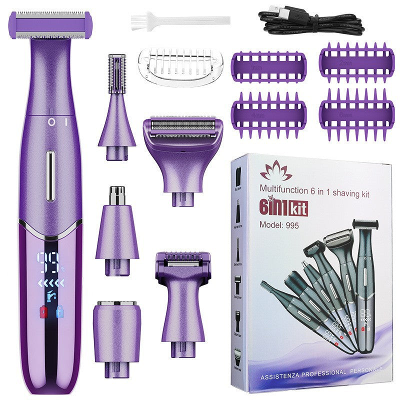 7-in-1 Waterproof Electric Hair Removal Kit – Face, Body & Bikini Trimmer, view 12