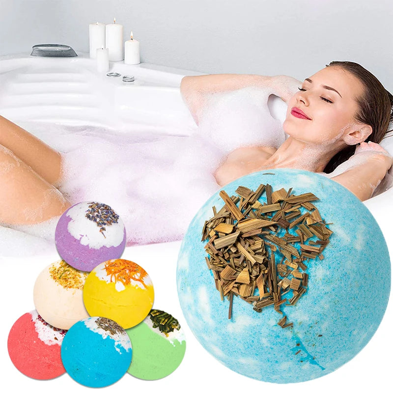 100g Organic Bath Gift Natural Mini Handmade Bathing Foot Spa Bomb Rich Essential Oils Moisturizing Dry Skin Relaxing Scent
