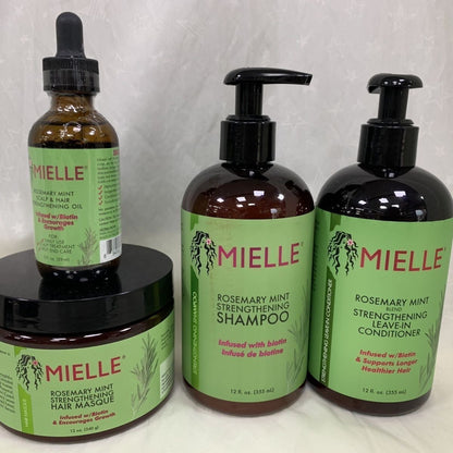 Rosemary Mint Hair Care Set – Shampoo, Conditioner, Hair Mask & Oil