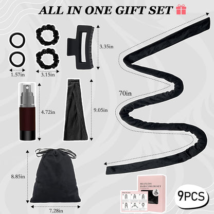 Simple and convenient non-heating curling iron, hair band, hair dresser, big wave hair care, sleep gift box set