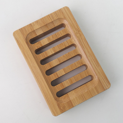 Bamboo and Wood Soap Dish Storage Box