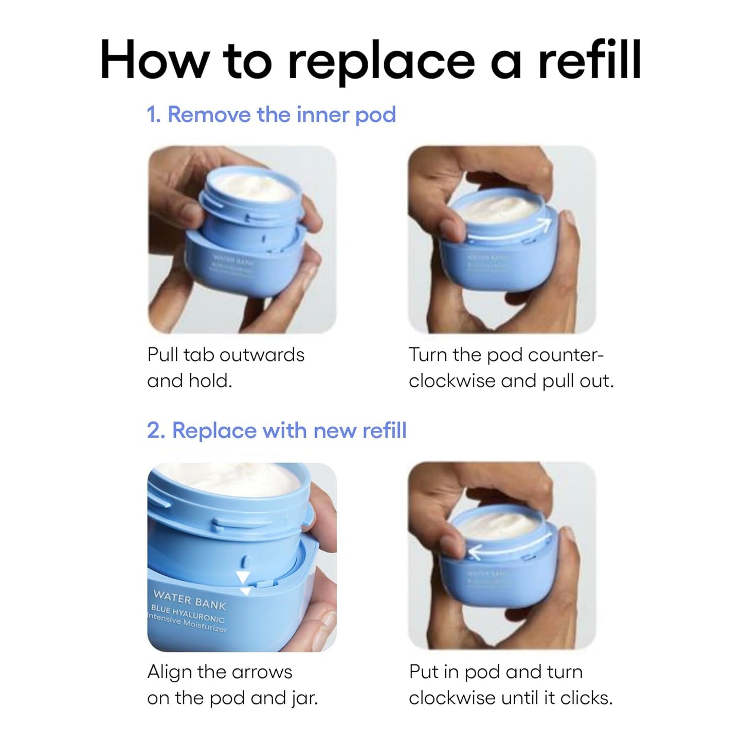 LANEIGE Water Bank Blue Hyaluronic Intensive Moisturizer - Hydrating Face Cream for Extra Dry Skin with Squalane and Peptide for Enhanced Skin Barrier Support, Dermatologist-Tested