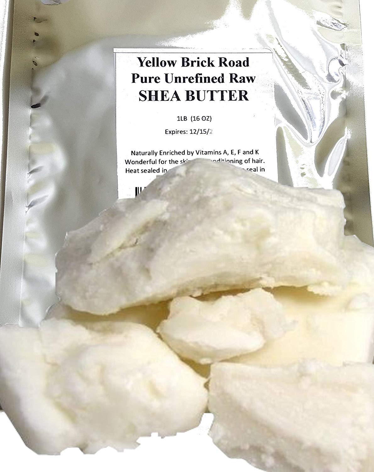 100% Pure Unrefined Shea Butter - Grade A Ivory, 1 Pound (16 Oz)
