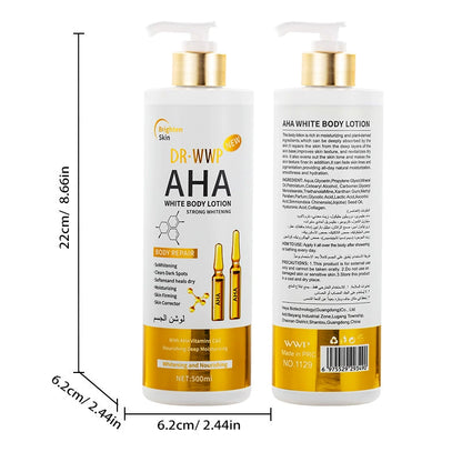 DR-WWP Brightening Body Lotion Collection – 500ml Hydrating & Tone-Evening Lotions