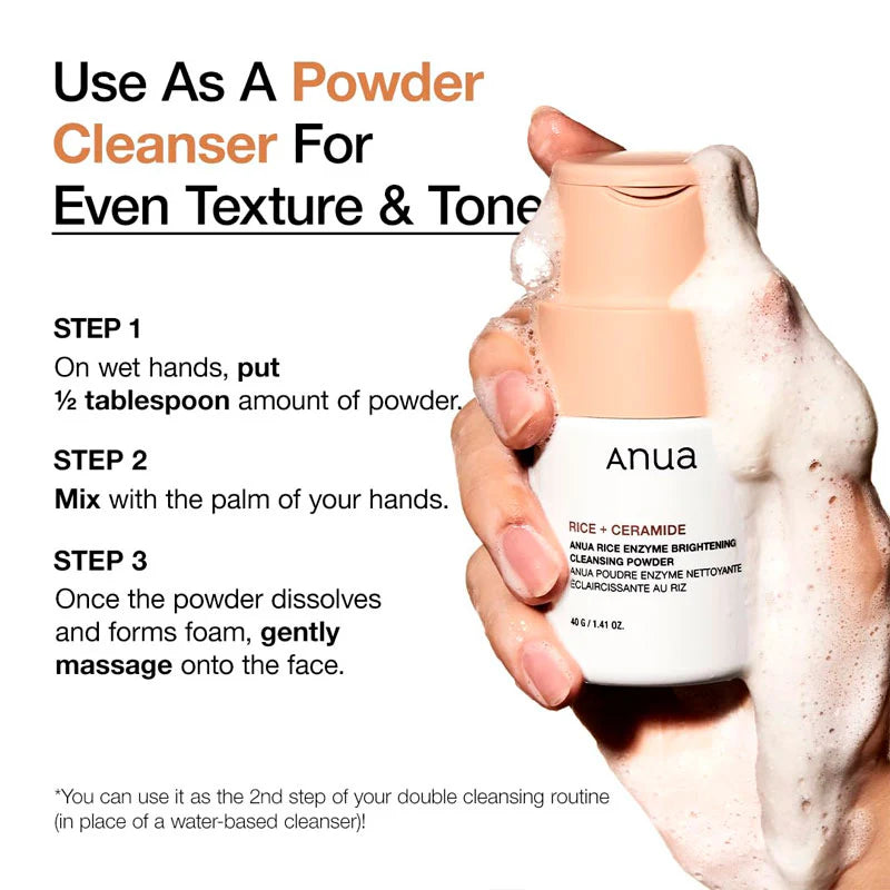 Anua Rice Enzyme Brightening Cleansing Powder 40G