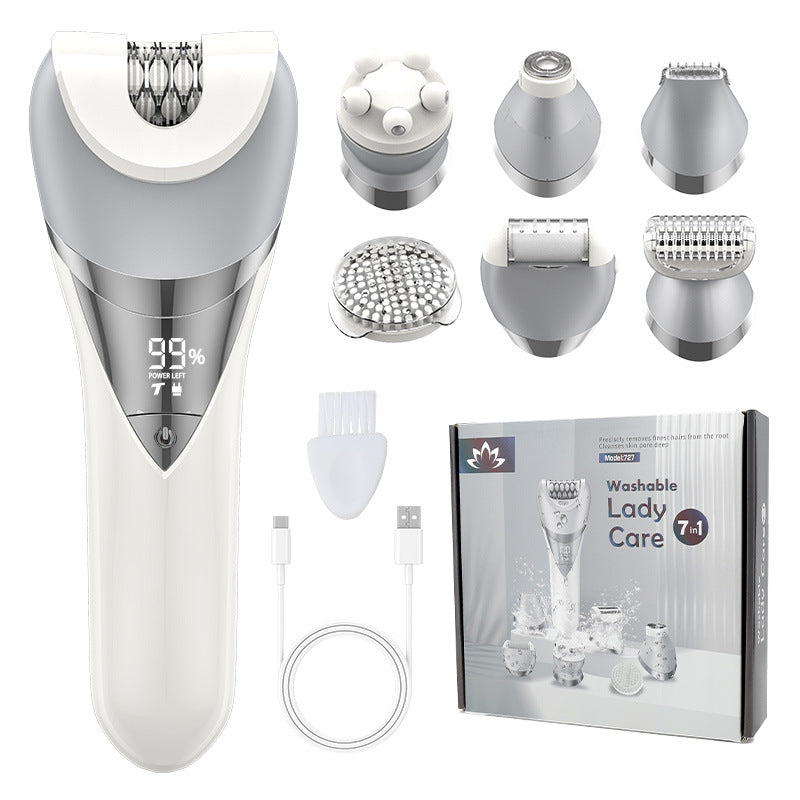7-in-1 Waterproof Electric Hair Removal Kit – Face, Body & Bikini Trimmer, view 10