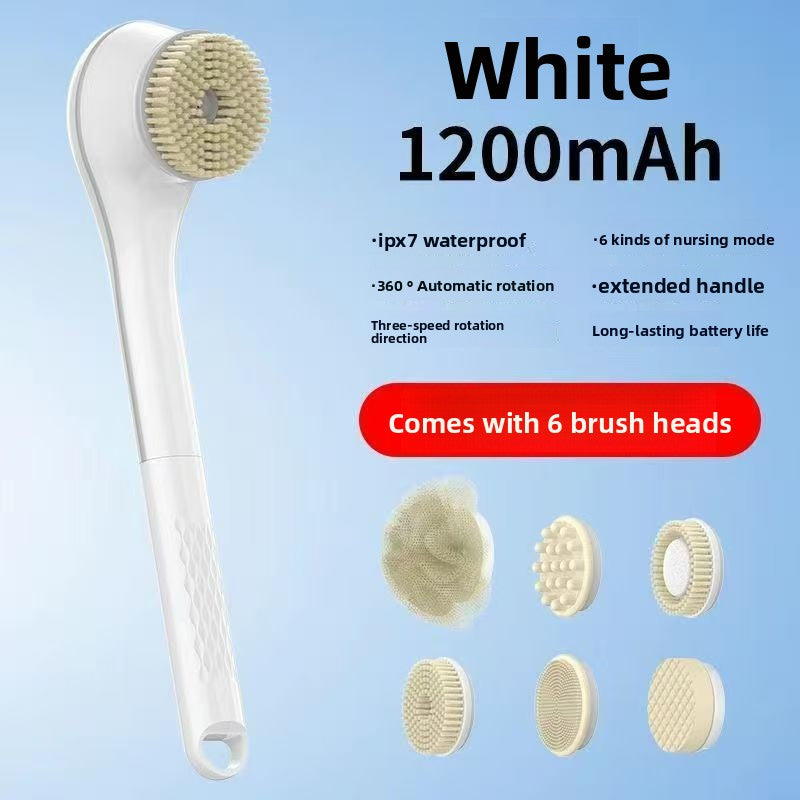 Electric Bath Brush – Single & Dual-Handle Rechargeable Body Scrubber, view 7
