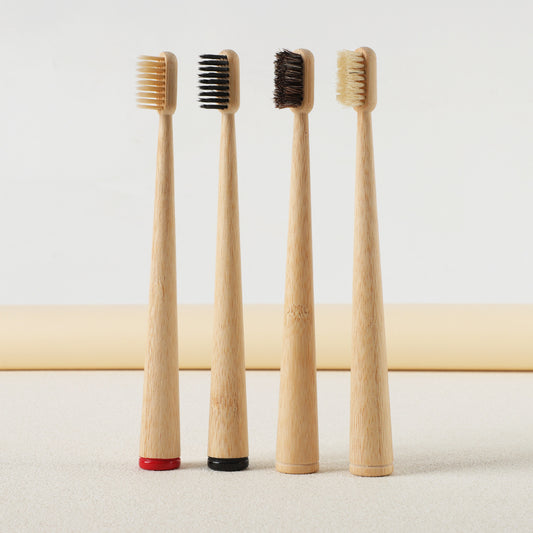 Bamboo Standing Toothbrush – Natural Bristle Eco-Friendly Adult Toothbrush, view 2
