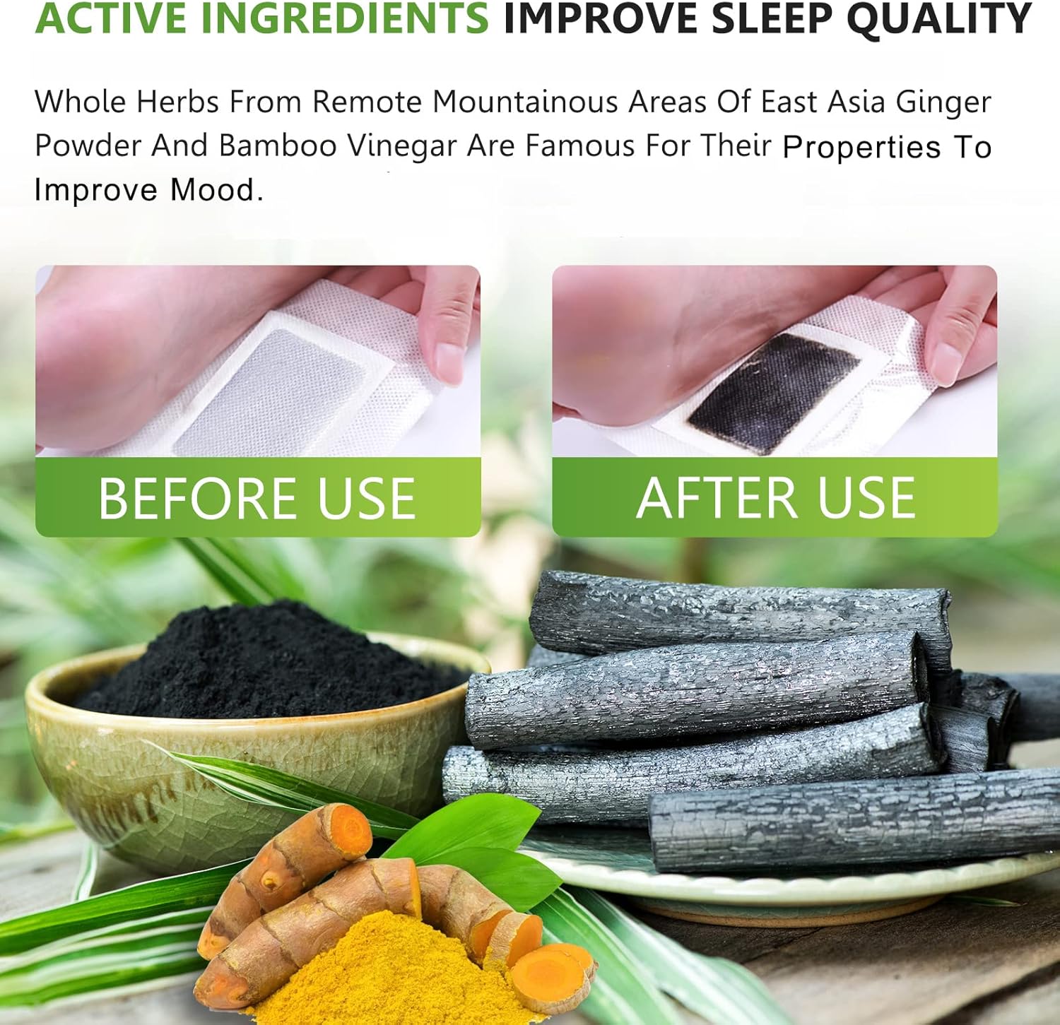 Deep Cleansing Foot Pads (30 Count) with Bamboo Vinegar and Ginger Powder for Stress Relief, Enhanced Sleep, and Relaxation