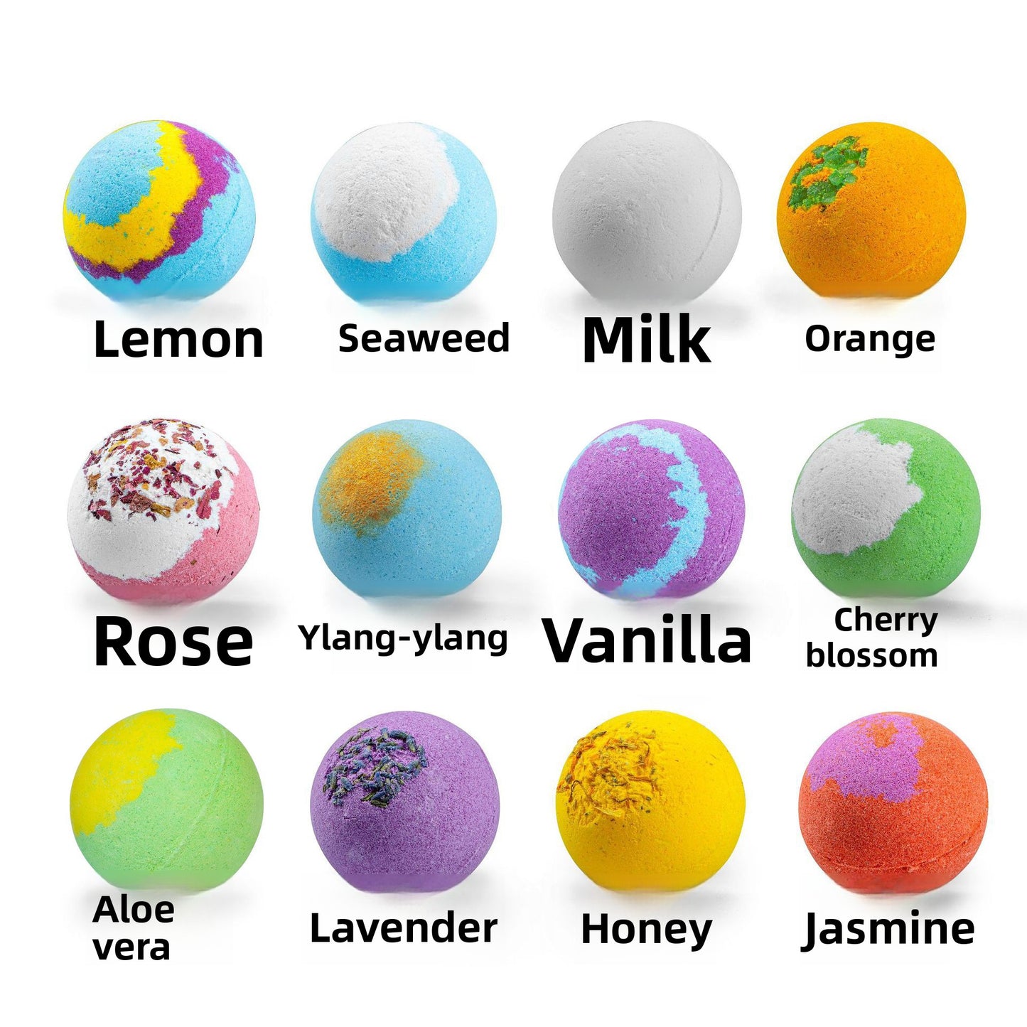 Aromatherapy Bath Salt Balls – Essential Oil Bubble Bath Set (4‑Piece)