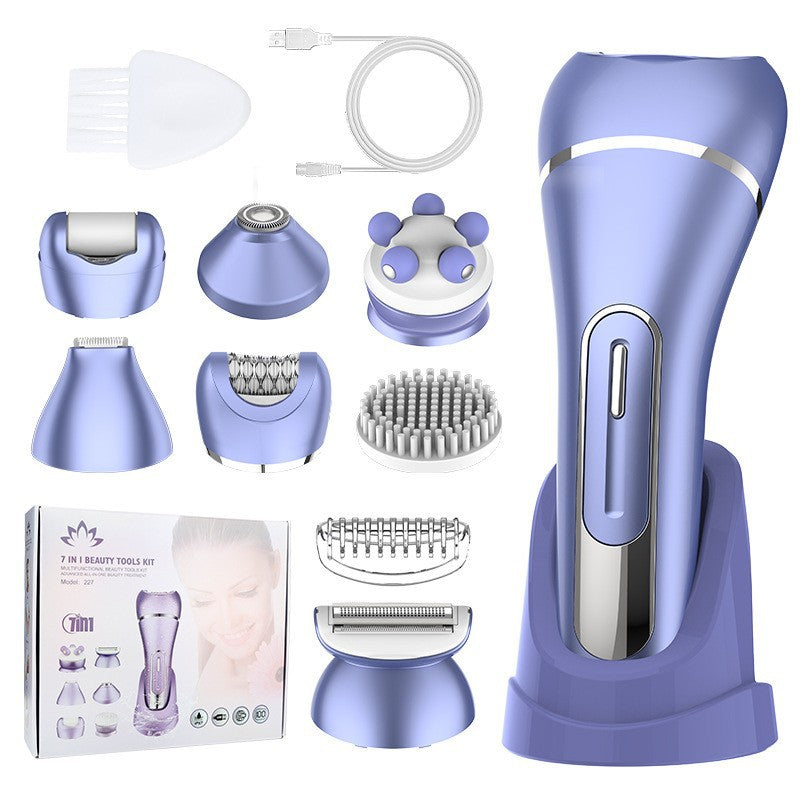 7-in-1 Waterproof Electric Hair Removal Kit – Face, Body & Bikini Trimmer, view 6