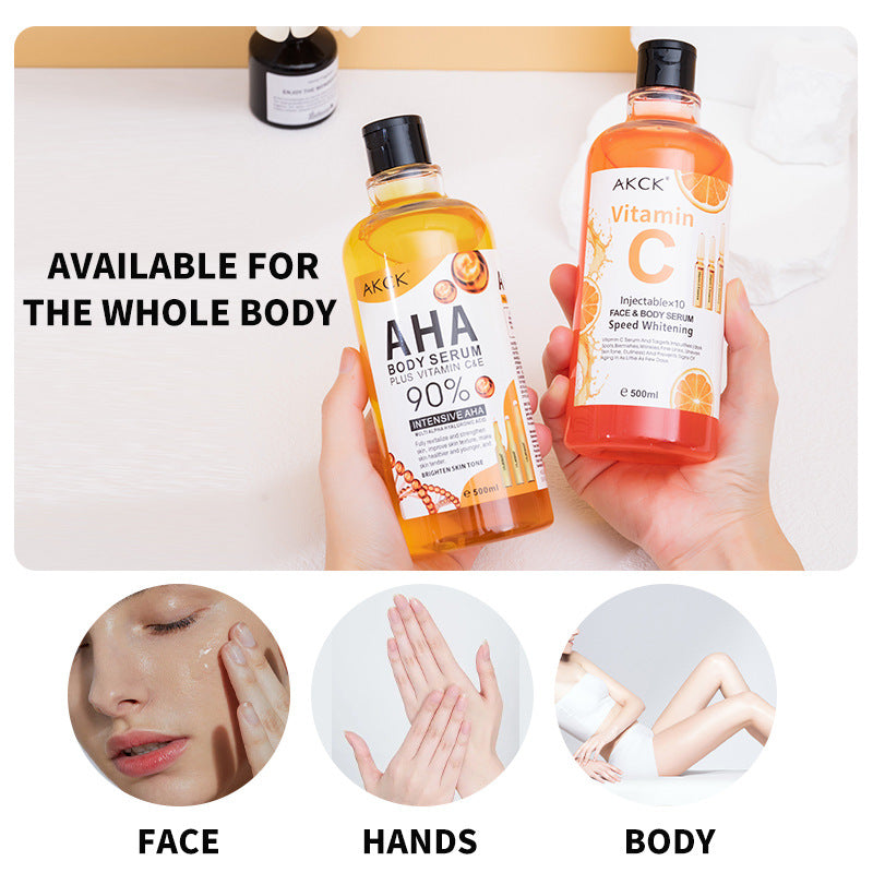 Brightening Facial Essence with Vitamin C & AHA. Hydrating Skin Renewal (500ml)