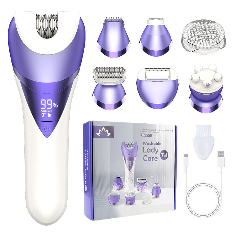 7-in-1 Waterproof Electric Hair Removal Kit – Face, Body & Bikini Trimmer, view 11