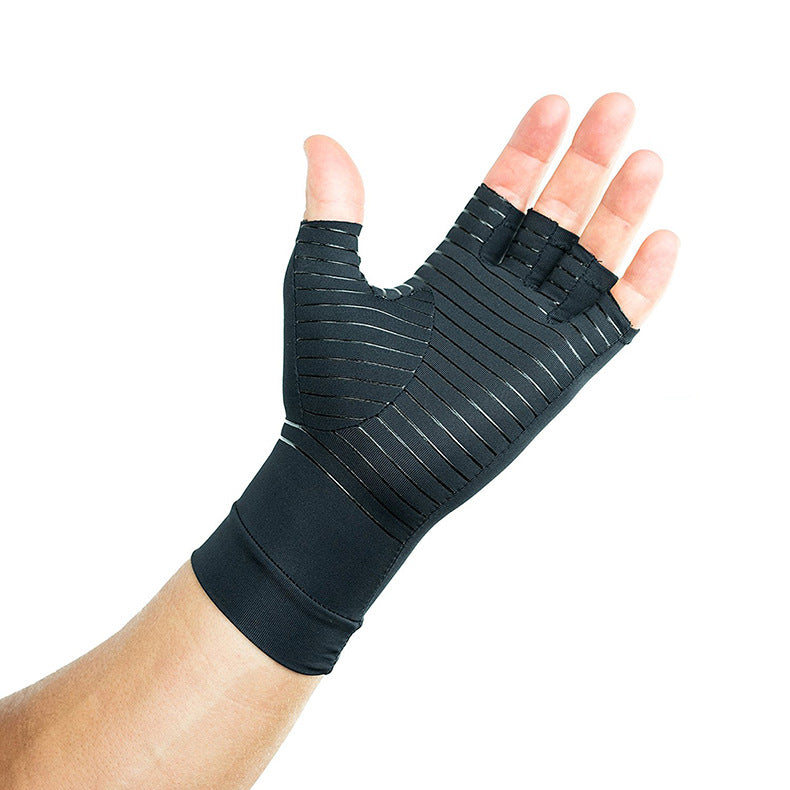 Copper Compression Gloves – Half-Finger Support for Hands & Wrists