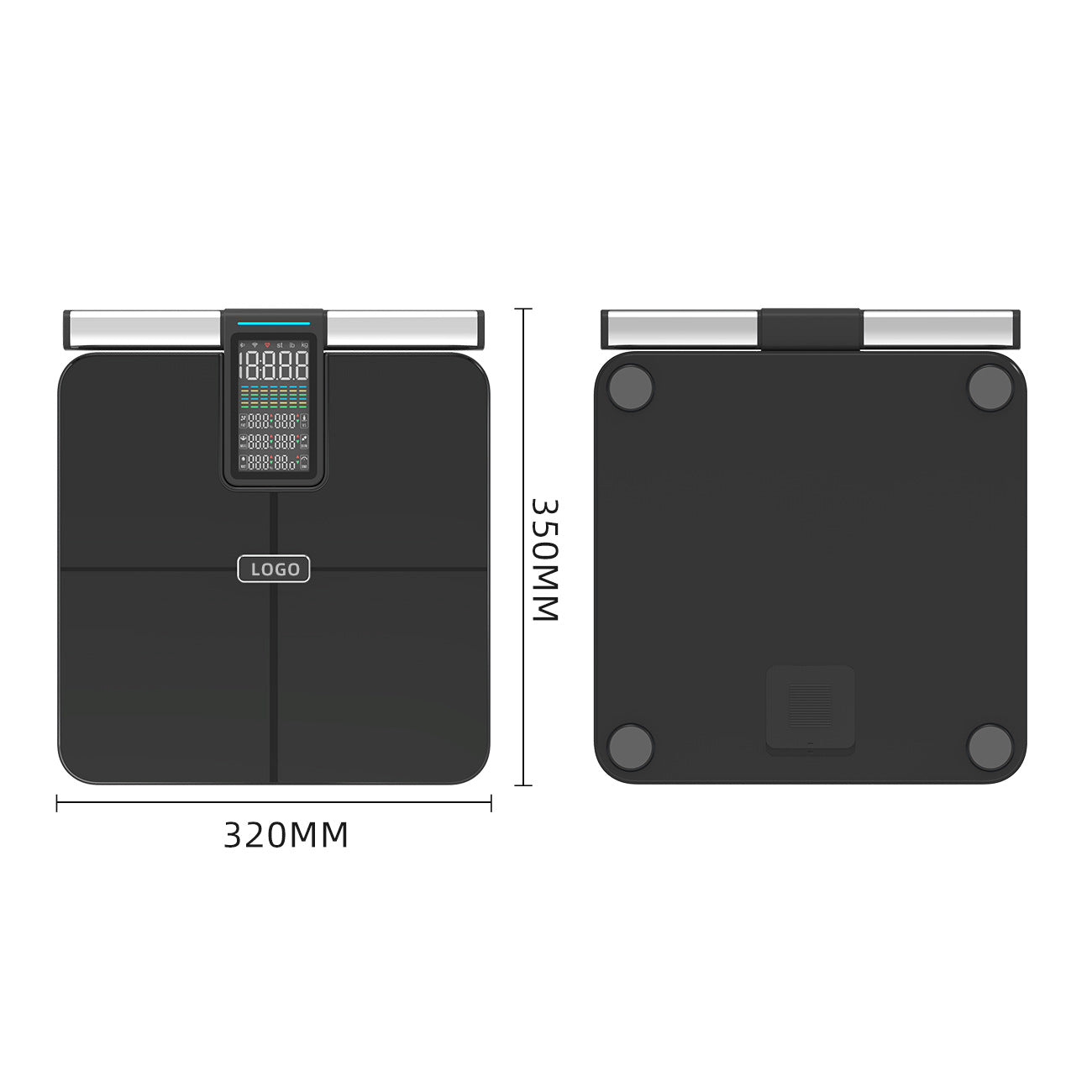 Smart 8‑Electrode Body Fat Scale – Bluetooth & Wi‑Fi Health Tracker