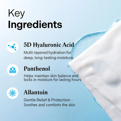 Torriden DIVE-IN Hyaluronic Acid Facial Sheet Masks 10pcs,Thin & Skin-Conforming,Deeply Moisturizing,K-Beauty,Korean Makeup