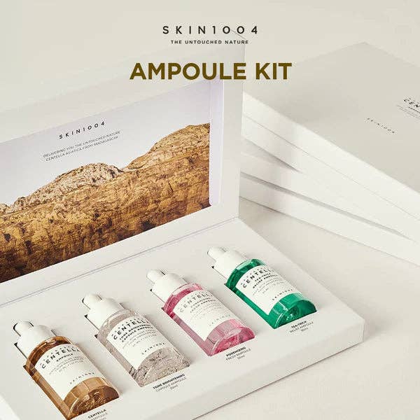 SKIN1004 Madagascar Centella Ampoule Kit 4 x 30ml – Hydrating, Brightening & Pore-Care Set