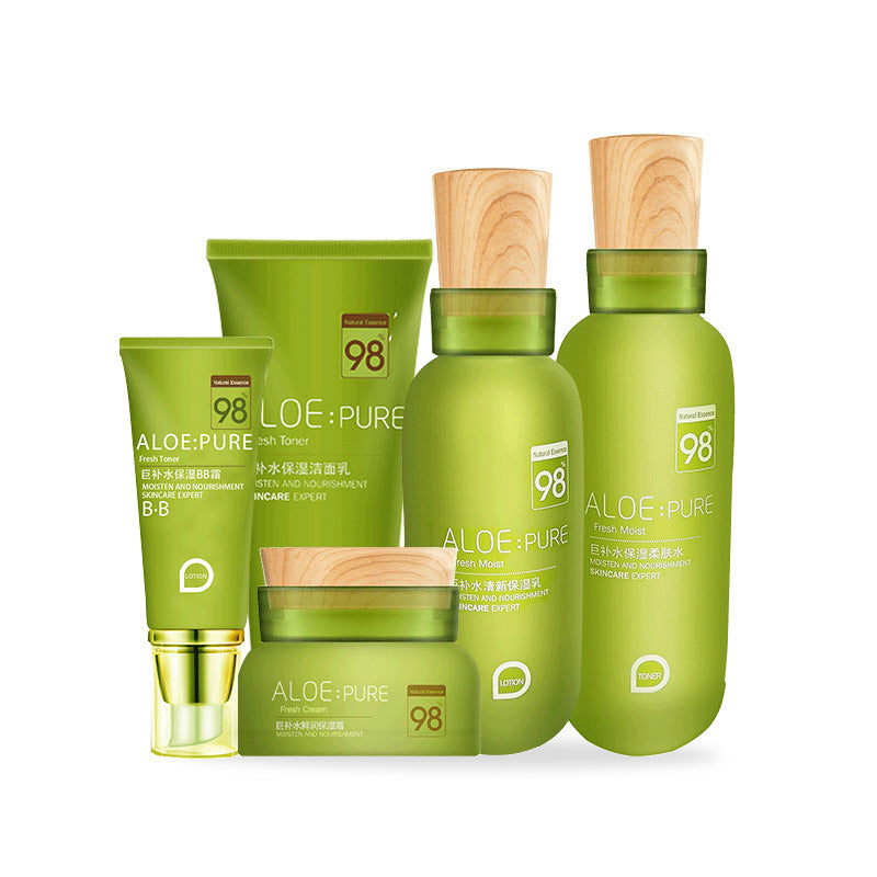 Peranshi Aloe 5‑Piece Hydrating Skincare Set – Cleanser, Toner, Emulsion, Cream & Foundation, view 10