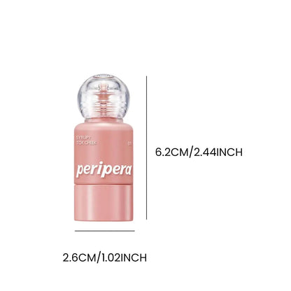 PERIPERA SYRUPY TOK CHEEK,Hydrating Liquid Texture,Lightweight & Non-Sticky,Natural Skin-Fusion Finish,K-Beauty,Korean Makeup