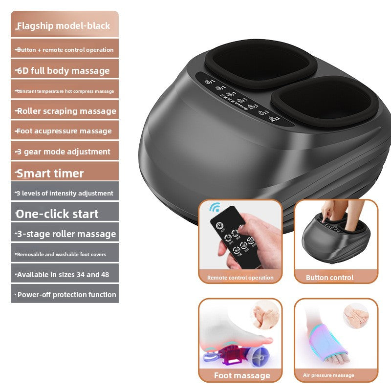6D Foot Leg Massager with Heating – Airbag Compression & Infrared Therapy Massager