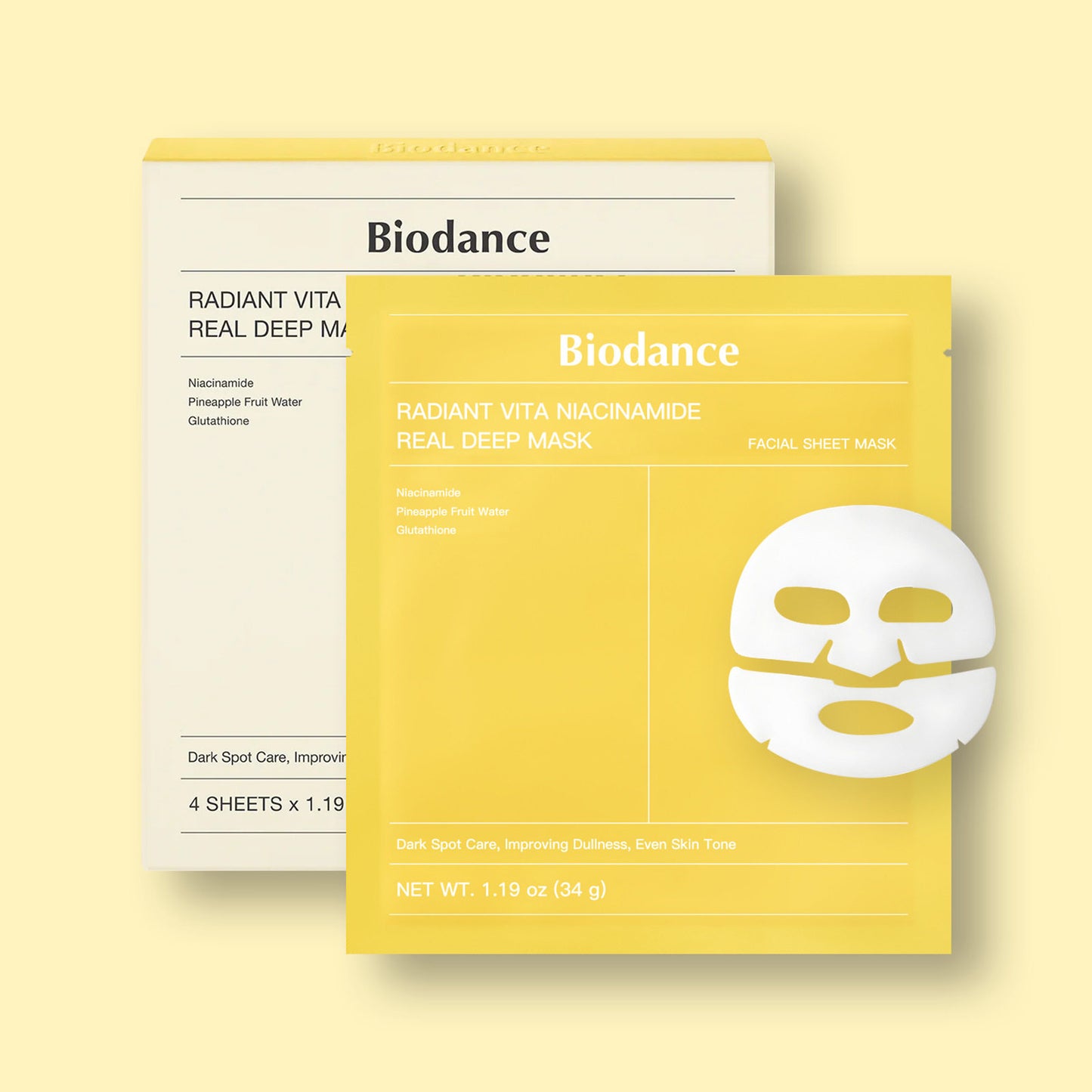 Biodance Collagen Corn Oil Sheet Mask | Blackhead Care Hydrating Repair Mask 1pc or 4pc Bo