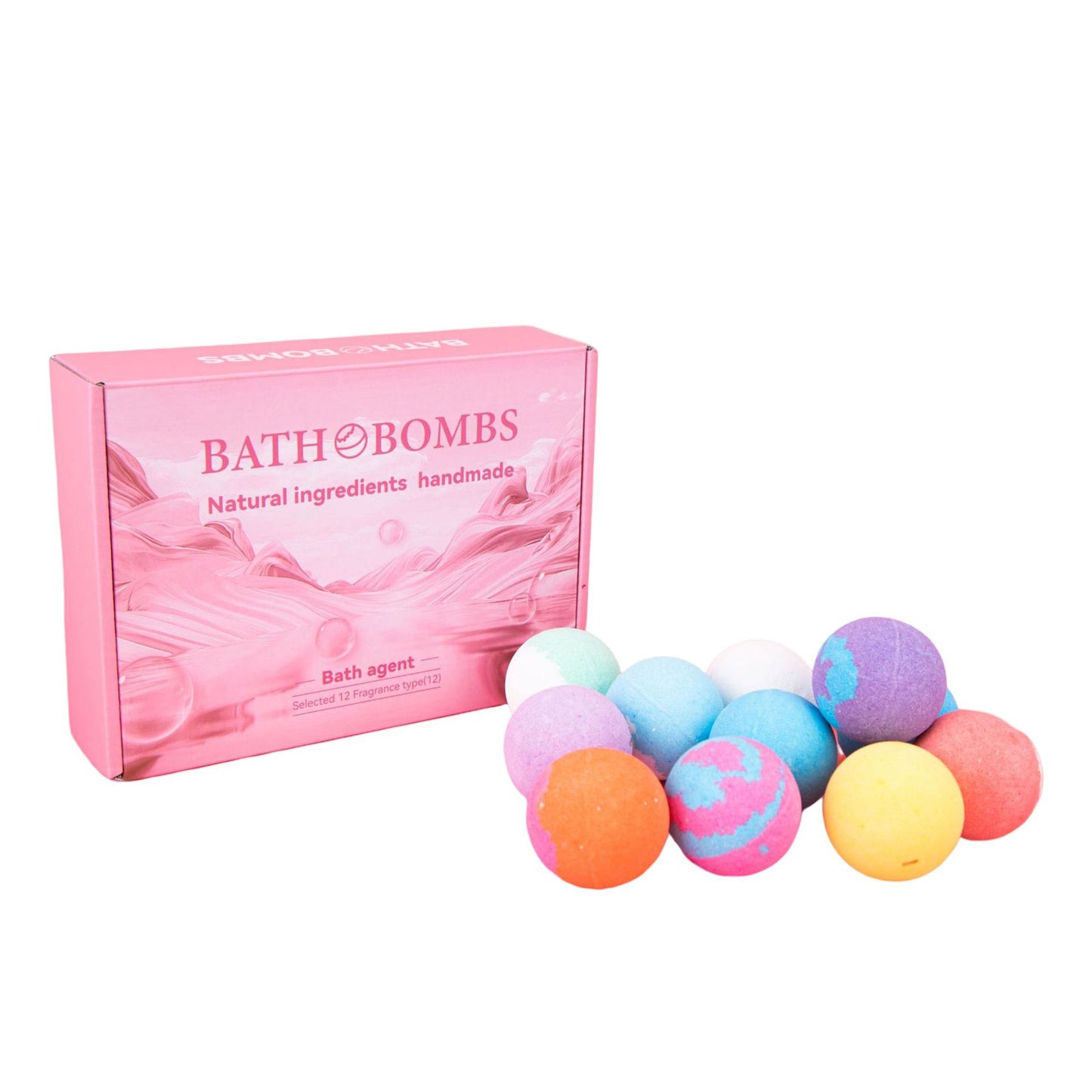 Fragrant Bath Salt Ball Gift Set – Essential Oil Bubble Bath Balls (12-Piece)