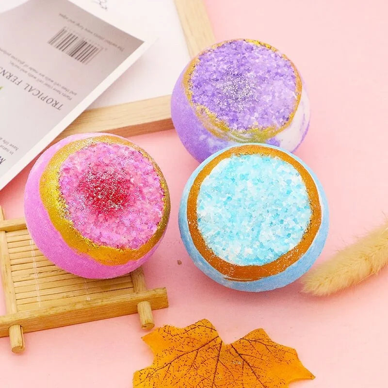 100g Bath Salt Ball Gas Pinball Bath Salt Ball Bath Salt Bath Bomb Salt Original Materials Two-Color Explosive