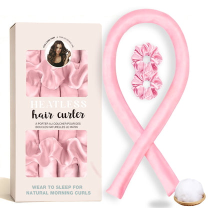 No-Heat Satin Curling Set – Handmade Wave & U-Shaped Hair Curler