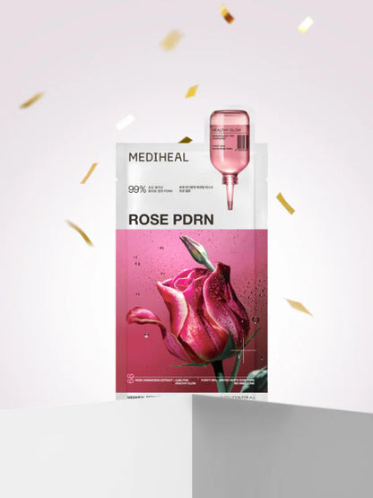 MEDIHEAL Rose PDRN Essential Mask – Healthy Glow 24ml – Radiance Sheet Mask