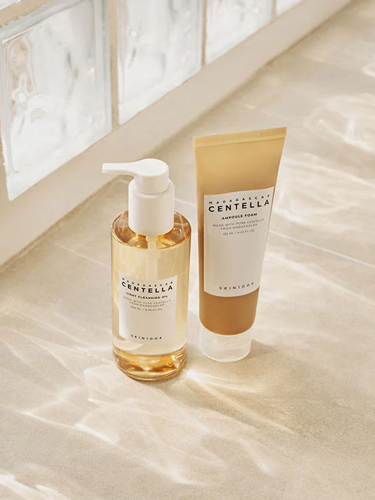SKIN1004 Madagascar Centella Double Cleansing Duo – Cleansing Oil & Ampoule Foam Set