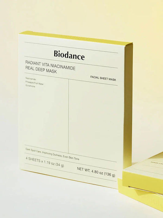 Biodance Radiant Vita Niacinamide Real Deep Mask 34g - Brightening Hydrogel Sheet Mask