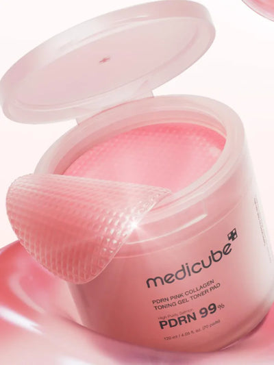 medicube PDRN Pink Collagen Toning Gel Toner Pad 120ml (70 Pads) – Hydrating Collagen Toning Pads