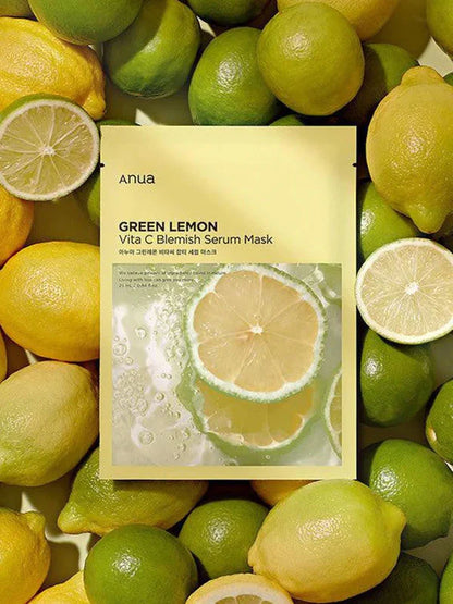 Anua Green Lemon Vita C Blemish Serum Mask – Brightening Sheet Mask (1pc)