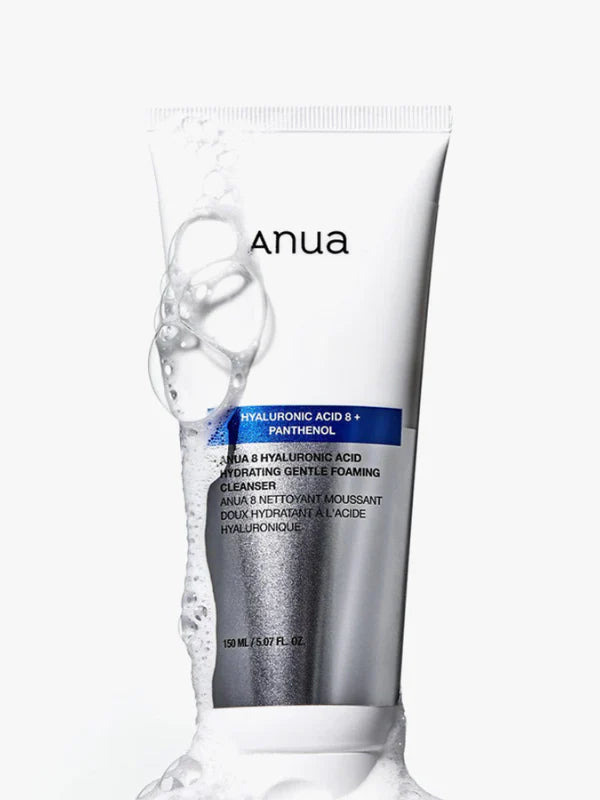 Anua 8 Hyaluronic Acid Hydrating Gentle Foaming Cleanser – Mild Hydrating Face Wash