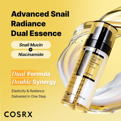 COSRX Advanced Snail Radiance Dual Essence 80ml – Plumping Brightening Essence